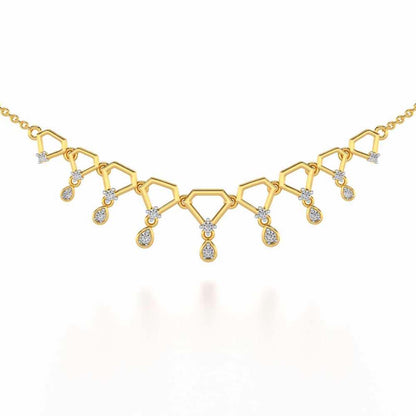 Lovely Drops Silver Necklace - Yellow Gold - Image 1