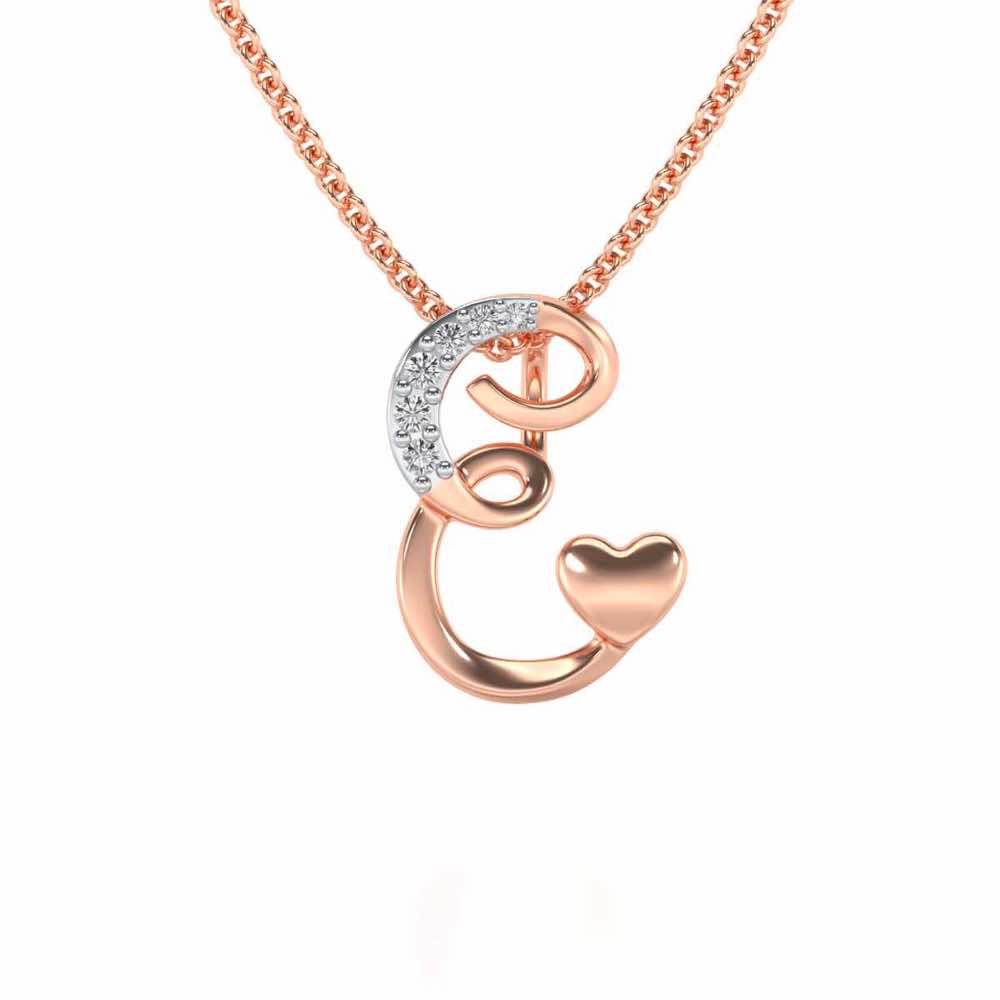 Lovely E Silver Pendant