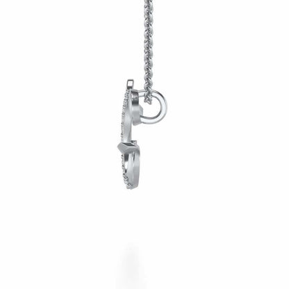 Lovely G Silver Pendant - White Gold - Image 3