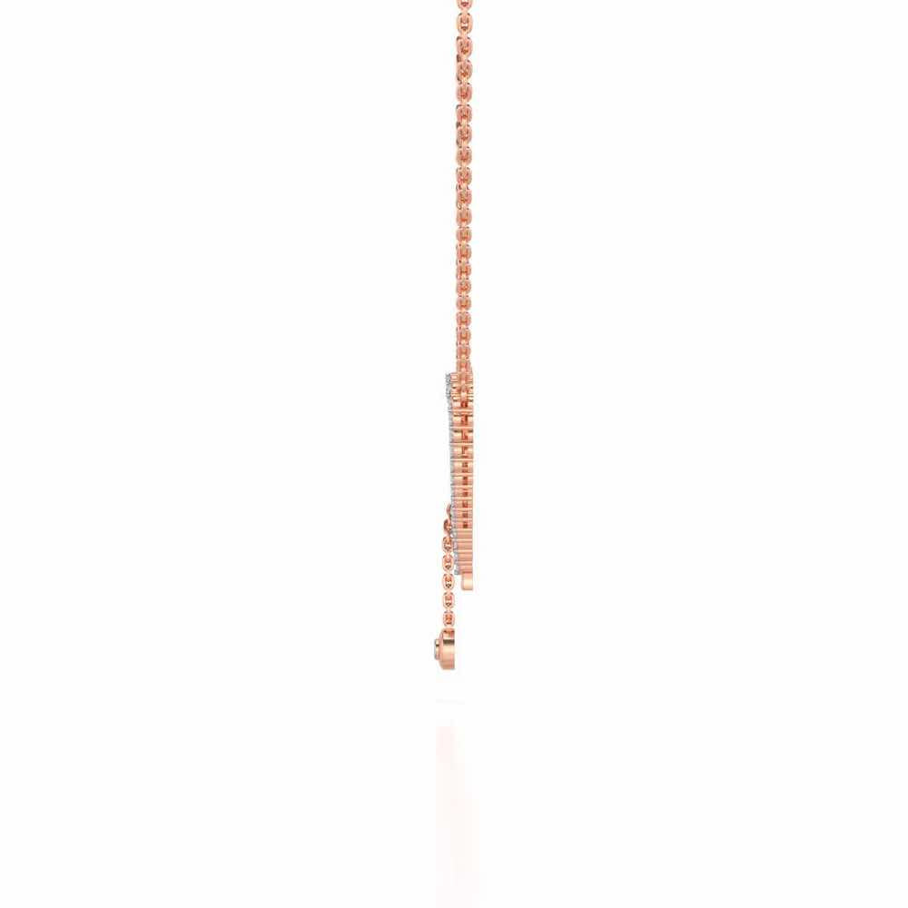 Lovely Heart Silver Pendant - Rose Gold - Image 3