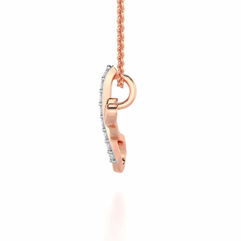 Lovely I Silver Pendant - Rose Gold - Image 3