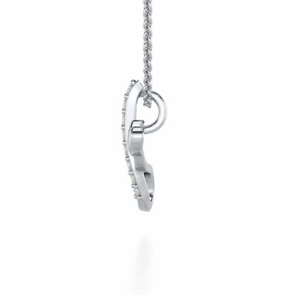 Lovely I Silver Pendant - White Gold - Image 3