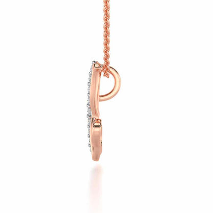 Lovely K Silver Pendant - Rose Gold - Image 3