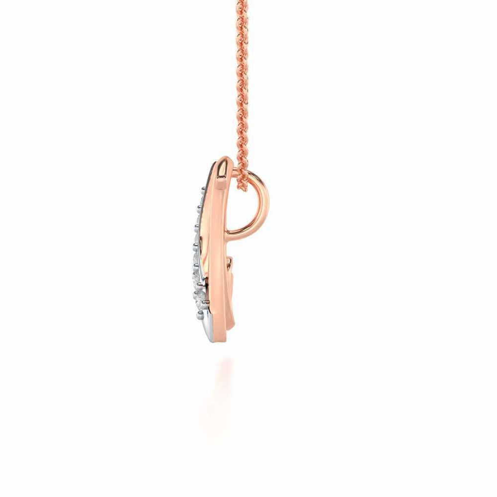 Lovely N Silver Pendant - Rose Gold - Image 3