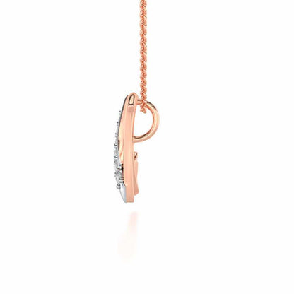 Lovely N Silver Pendant - Rose Gold - Image 3