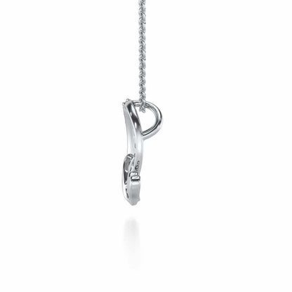 Lovely Q Silver Pendant - White Gold - Image 3