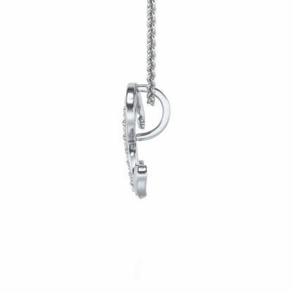Lovely R Silver Pendant - White Gold - Image 3