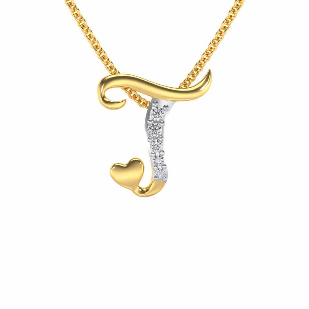 Lovely T Silver Pendant