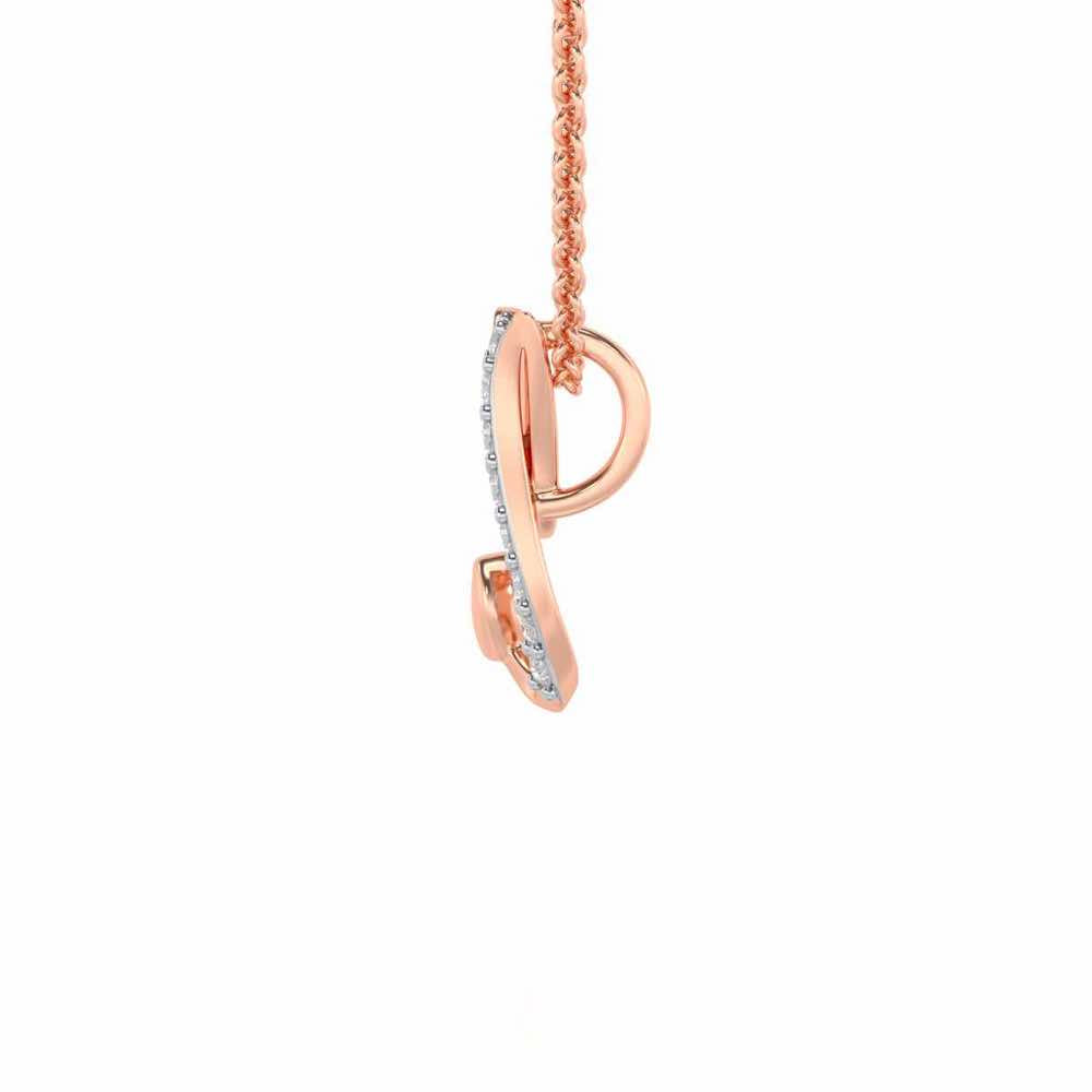 Lovely Y Silver Pendant - Rose Gold - Image 3