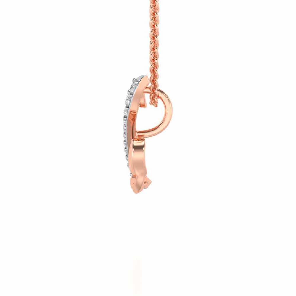 Lovely Z Silver Pendant - Rose Gold - Image 3
