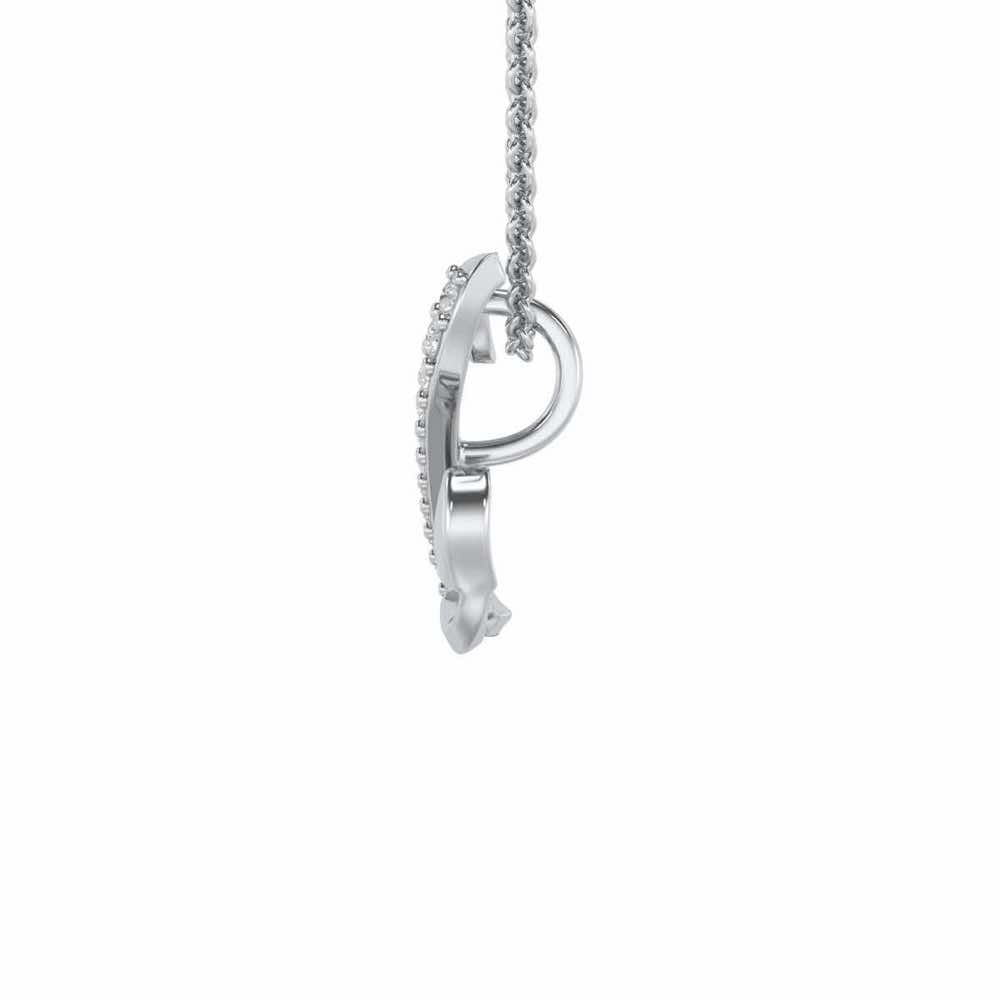 Lovely Z Silver Pendant - White Gold - Image 3