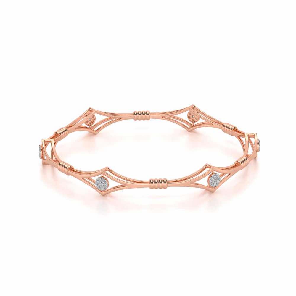 Lucid Silver Bangles - Rose Gold - Image 2