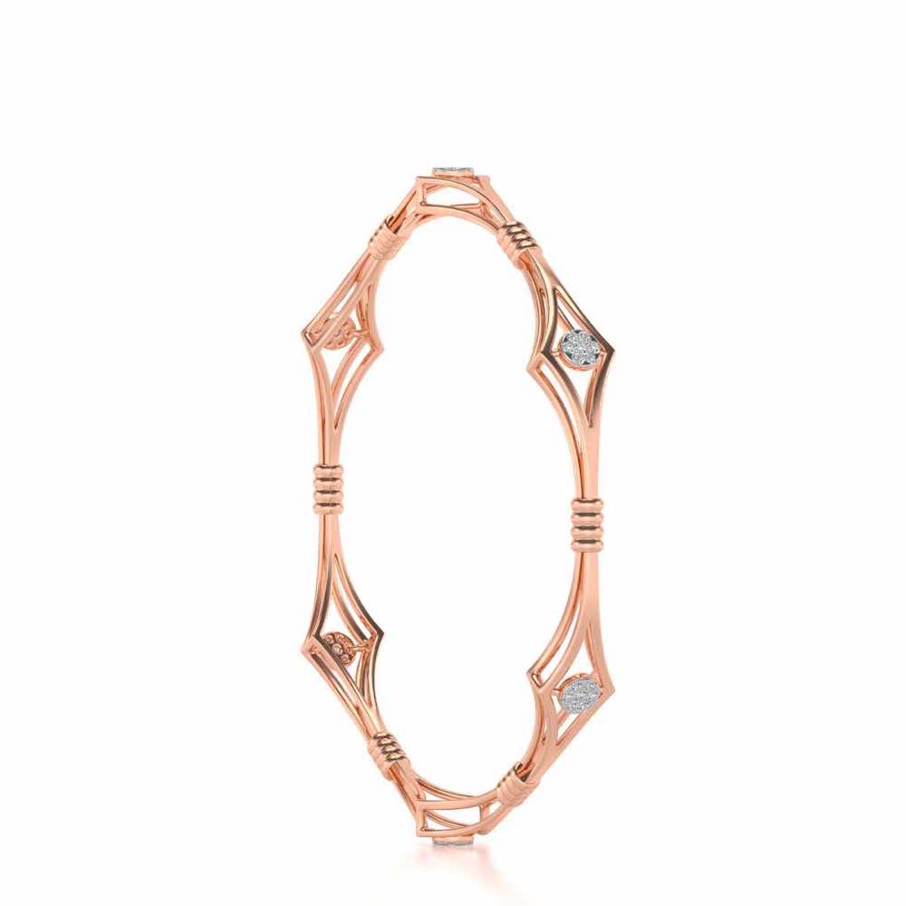 Lucid Silver Bangles - Rose Gold - Image 3
