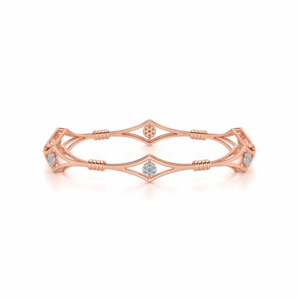 Lucid Silver Bangles - Rose Gold - Image 4