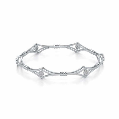 Lucid Silver Bangles - White Gold - Image 2