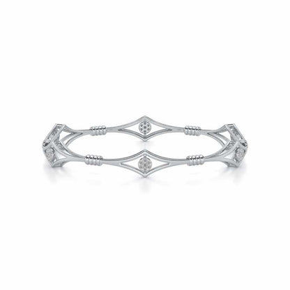 Lucid Silver Bangles - White Gold - Image 4
