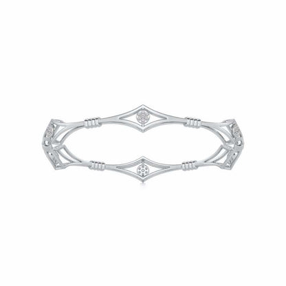 Lucid Silver Bangles - White Gold - Image 5