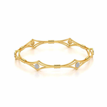 Lucid Silver Bangles - Yellow Gold - Image 2