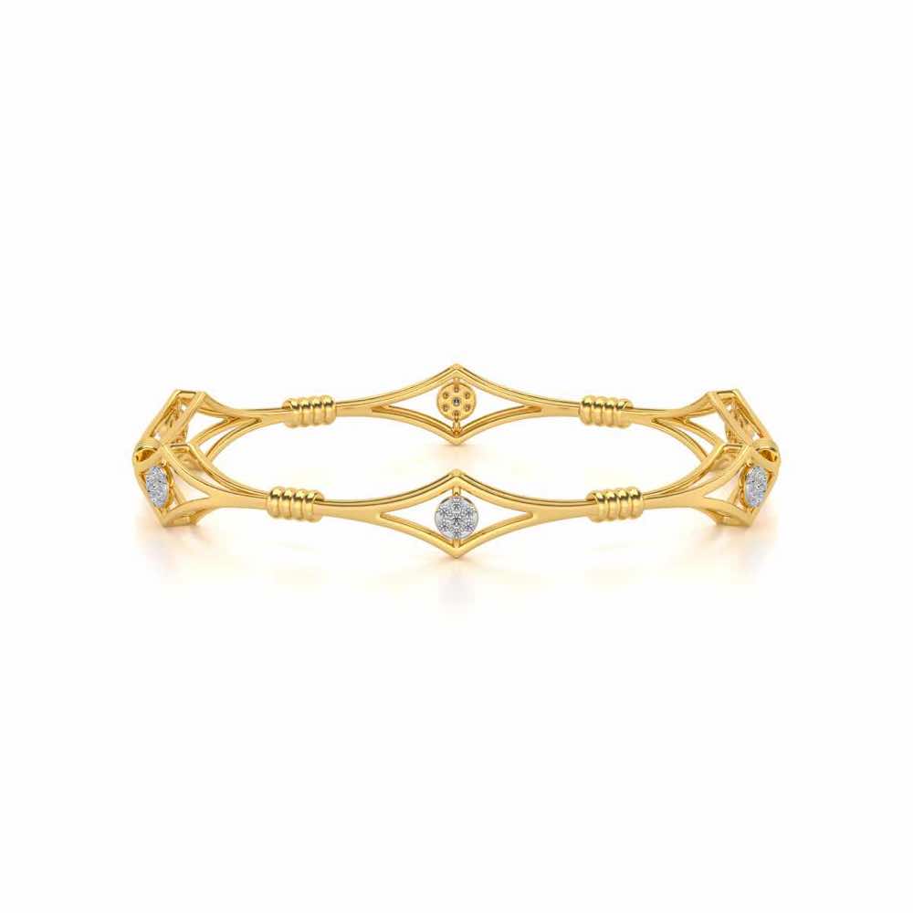 Lucid Silver Bangles - Yellow Gold - Image 4