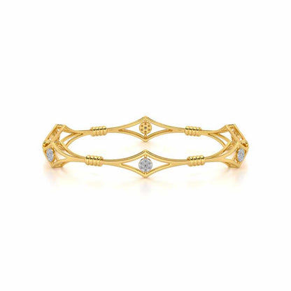 Lucid Silver Bangles - Yellow Gold - Image 4
