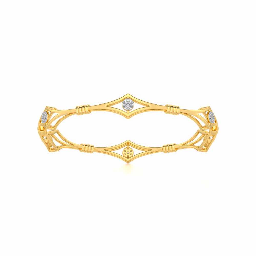 Lucid Silver Bangles - Yellow Gold - Image 5
