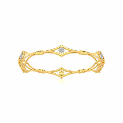 Lucid Silver Bangles - Yellow Gold - Image 5