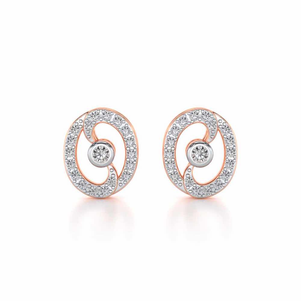 Luck All Silver Earrings - Rose Gold - Image 1