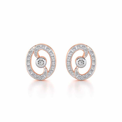 Luck All Silver Earrings - Rose Gold - Image 1