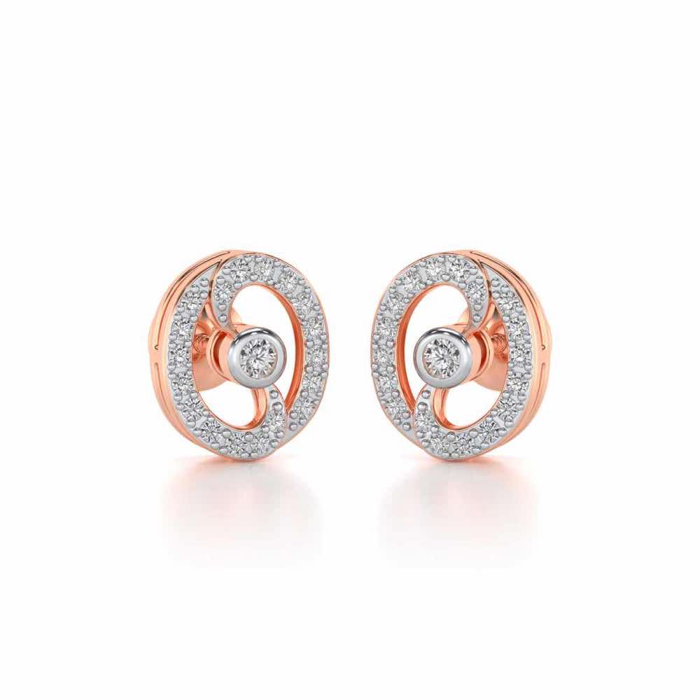 Luck All Silver Earrings - Rose Gold - Image 2
