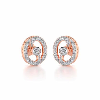 Luck All Silver Earrings - Rose Gold - Image 2