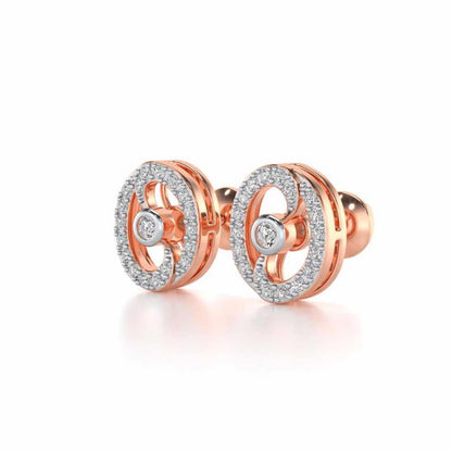 Luck All Silver Earrings - Rose Gold - Image 3