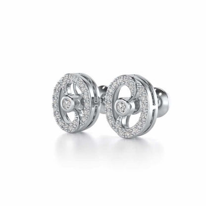 Luck All Silver Earrings - White Gold - Image 3