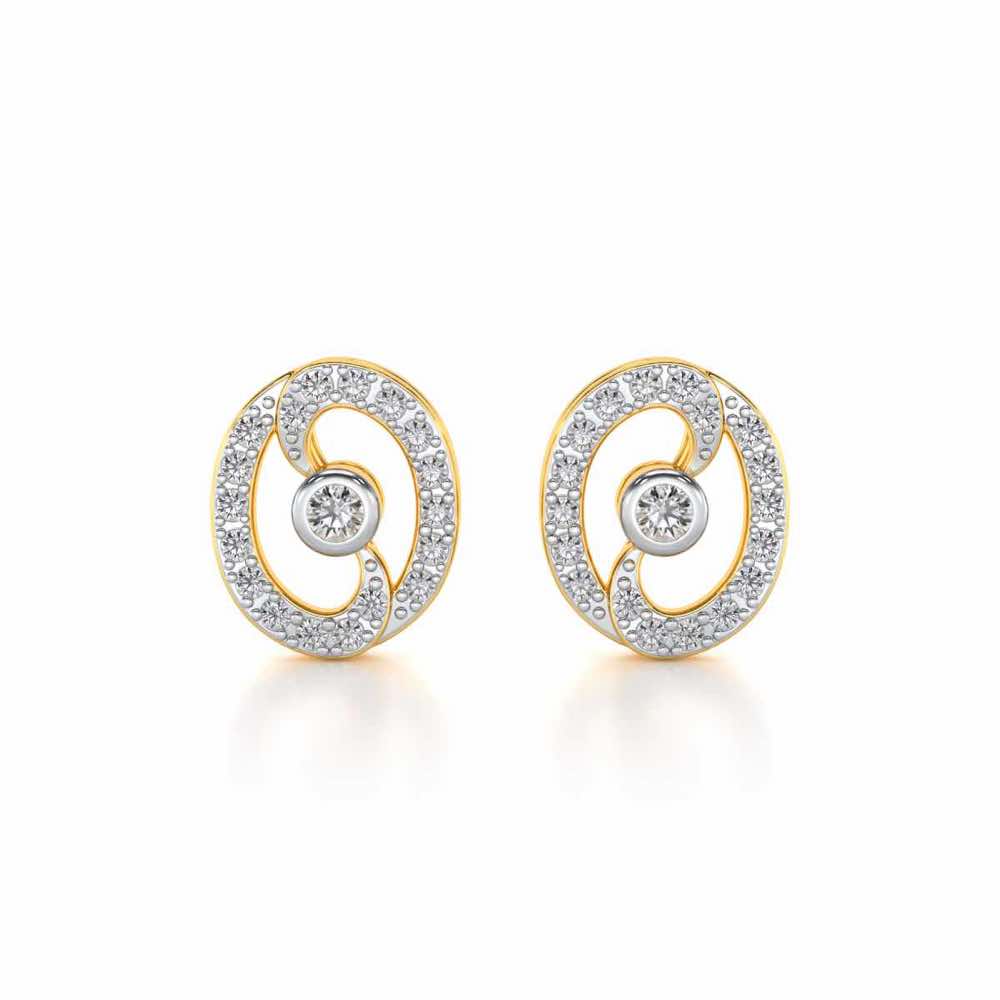 Luck All Silver Earrings - Yellow Gold - Image 1