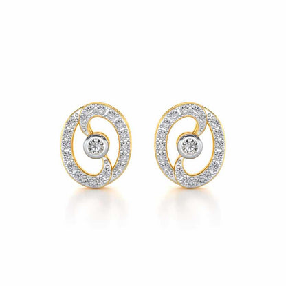 Luck All Silver Earrings - Yellow Gold - Image 1