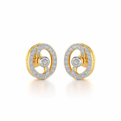 Luck All Silver Earrings - Yellow Gold - Image 2