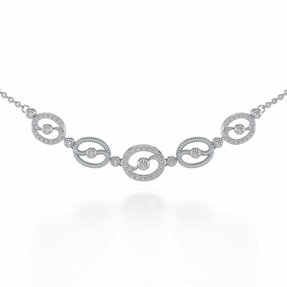 Luck All Silver Necklace - White Gold - Image 1