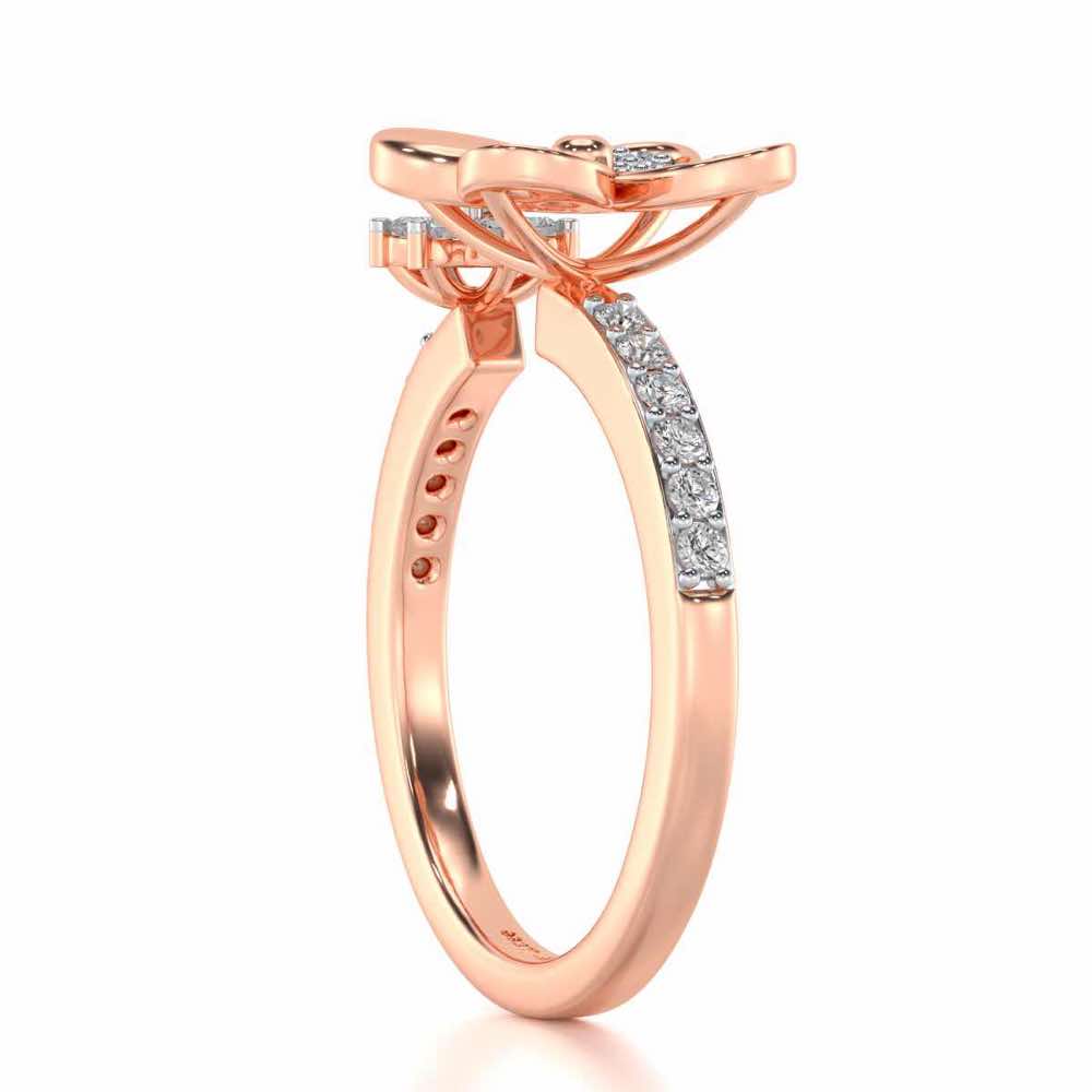 Luck Charm Silver Ring - Rose Gold - Image 3