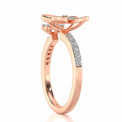 Luck Charm Silver Ring - Rose Gold - Image 3