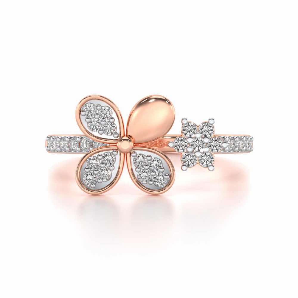Luck Charm Silver Ring - Rose Gold - Image 4