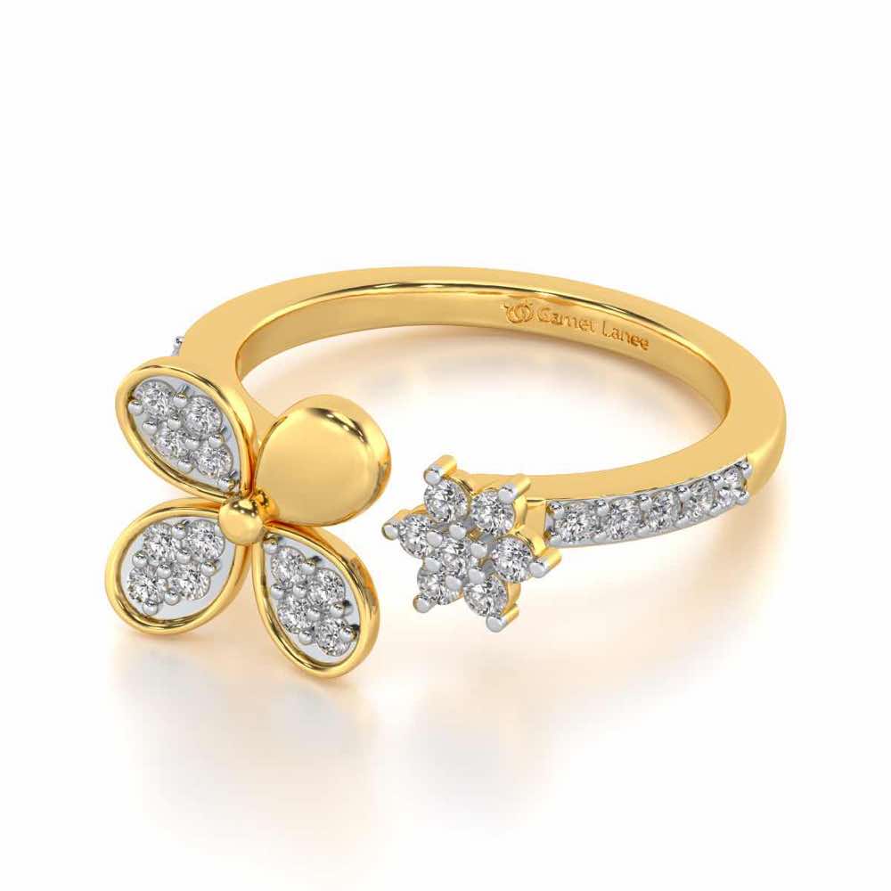 Luck Charm Silver Ring - Yellow Gold - Image 2