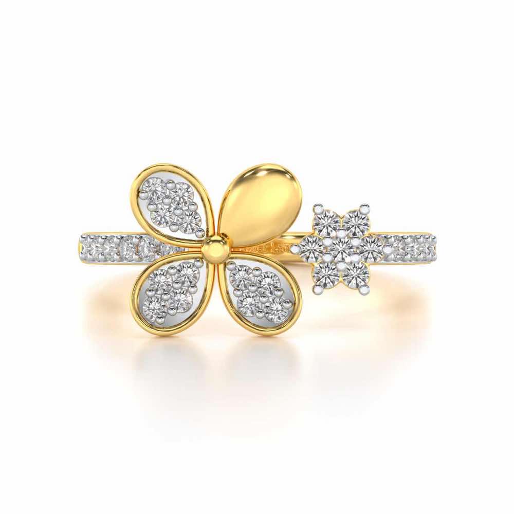 Luck Charm Silver Ring - Yellow Gold - Image 4