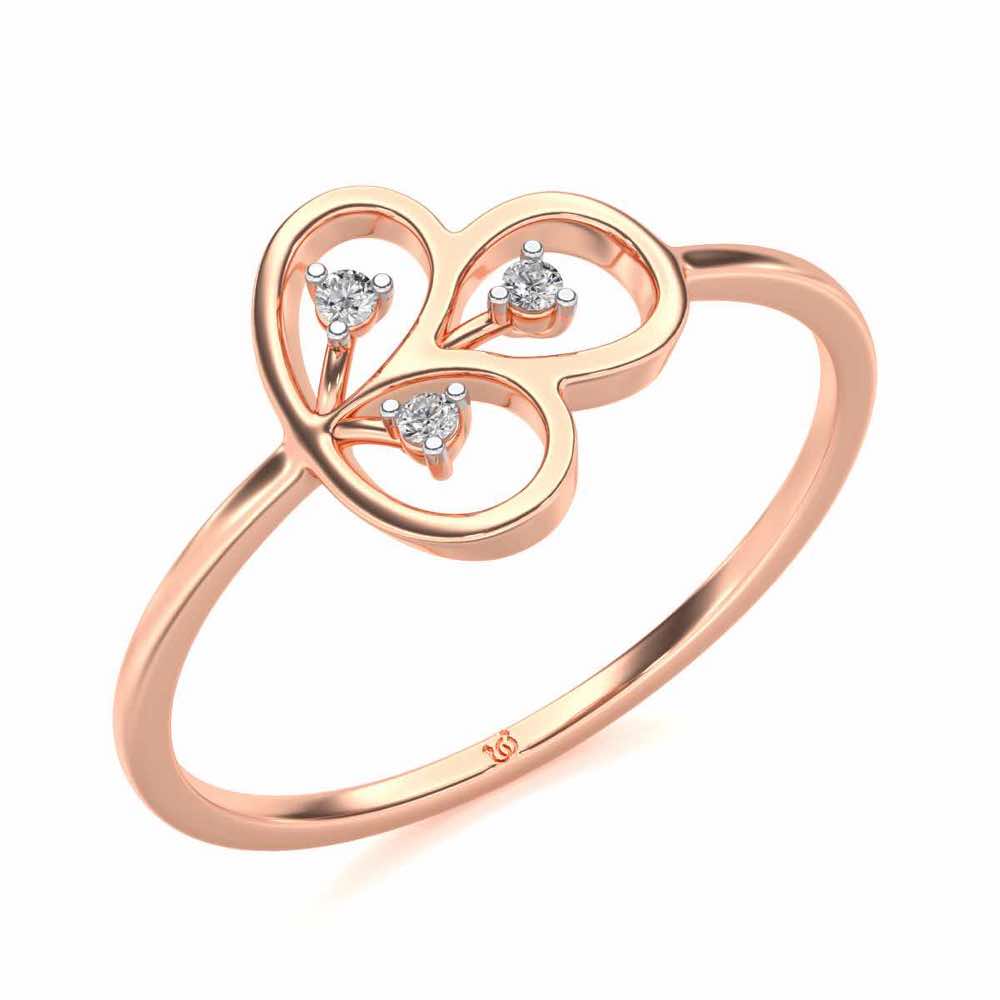 Luck Chord Silver Ring - Rose Gold - Image 1