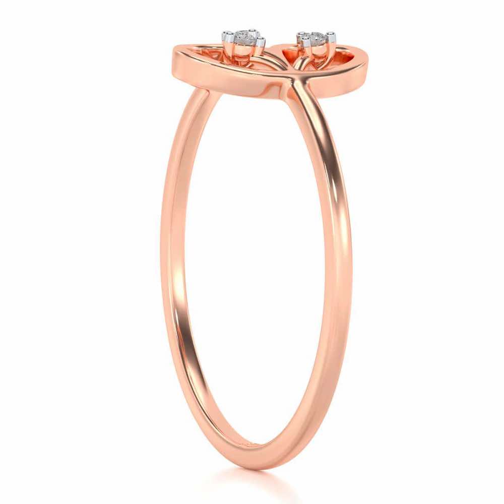 Luck Chord Silver Ring - Rose Gold - Image 3