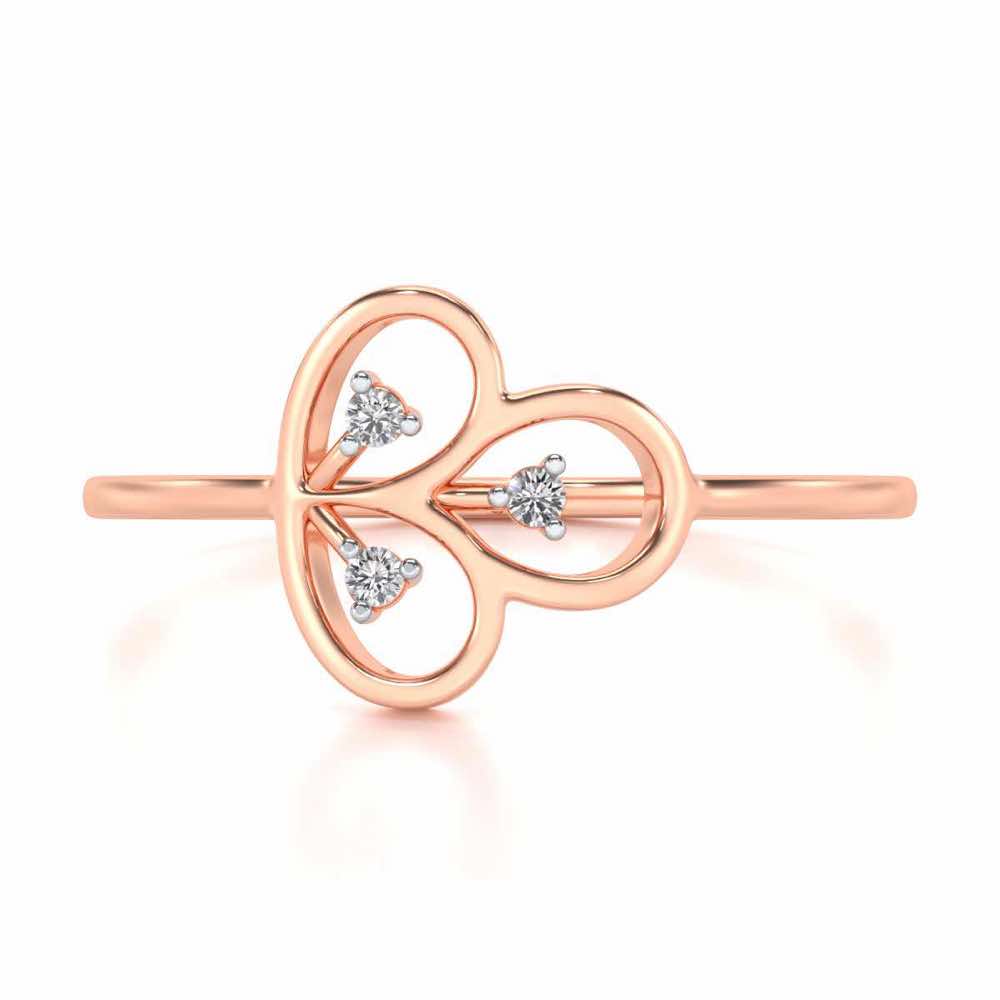 Luck Chord Silver Ring - Rose Gold - Image 4