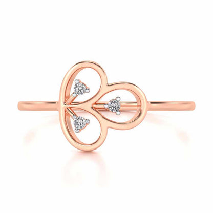 Luck Chord Silver Ring - Rose Gold - Image 4