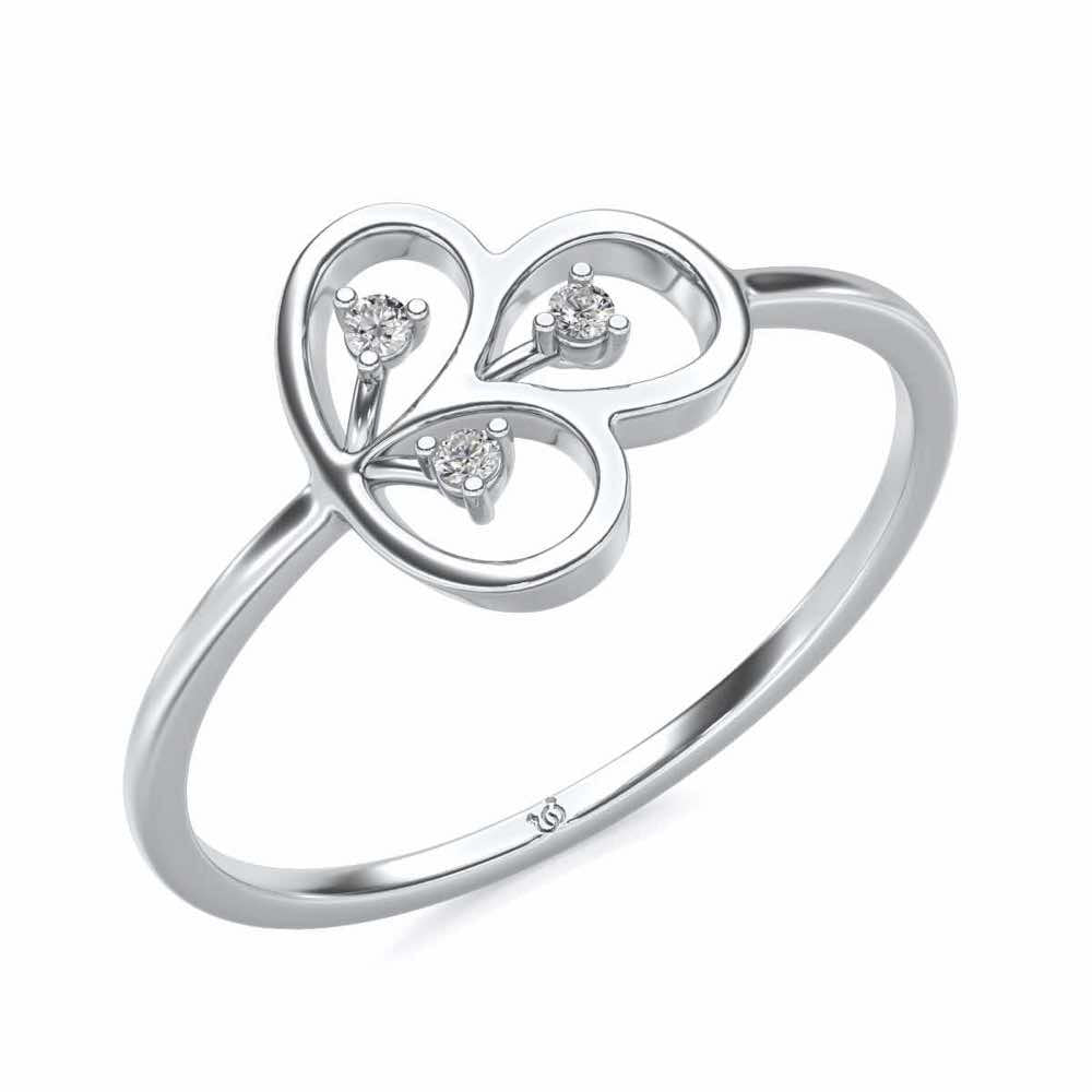 Luck Chord Silver Ring - White Gold - Image 1