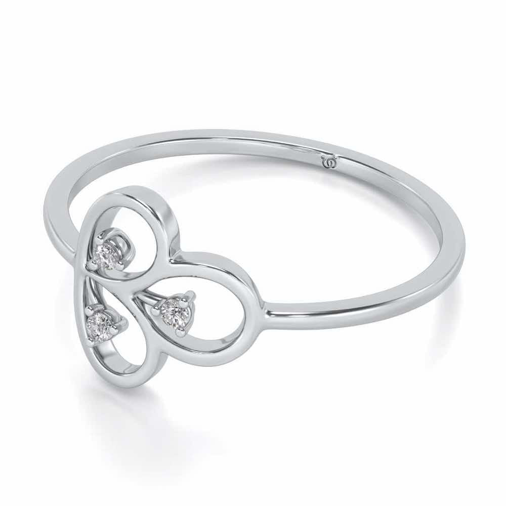 Luck Chord Silver Ring - White Gold - Image 2