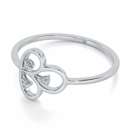Luck Chord Silver Ring - White Gold - Image 2