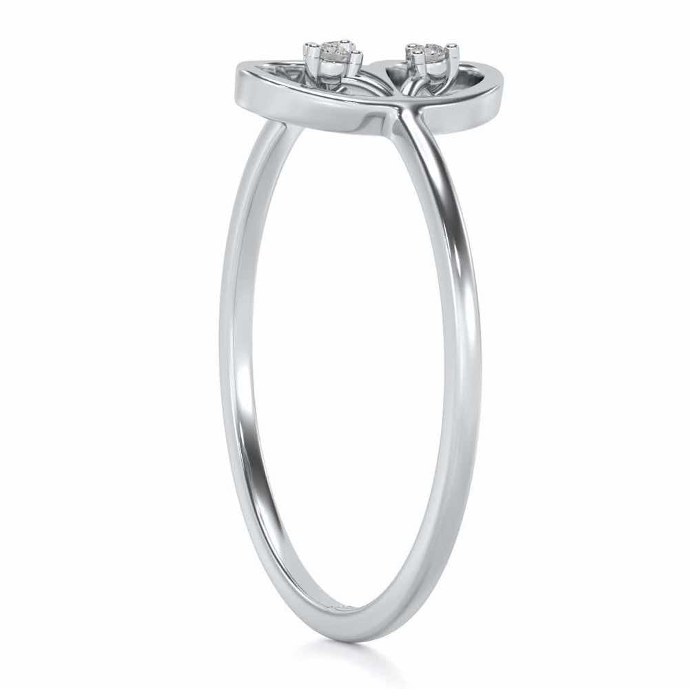 Luck Chord Silver Ring - White Gold - Image 3