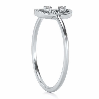 Luck Chord Silver Ring - White Gold - Image 3